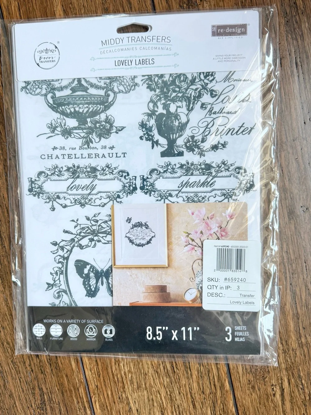 Middy Transfers Vintage Labels I - Blue